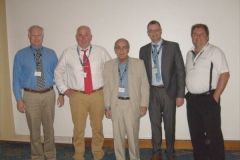 Izq A Der, RICK KETCHERSID (VP Finance/Treasurer), MATTHIAS DUERBEK (EUFALDA President/ Lufthansa Cargo), KENNETH KRONBORG (IFALDA President) y RUSSELL WILLIAMS (VP West), FIN DE LA AGM 2015.